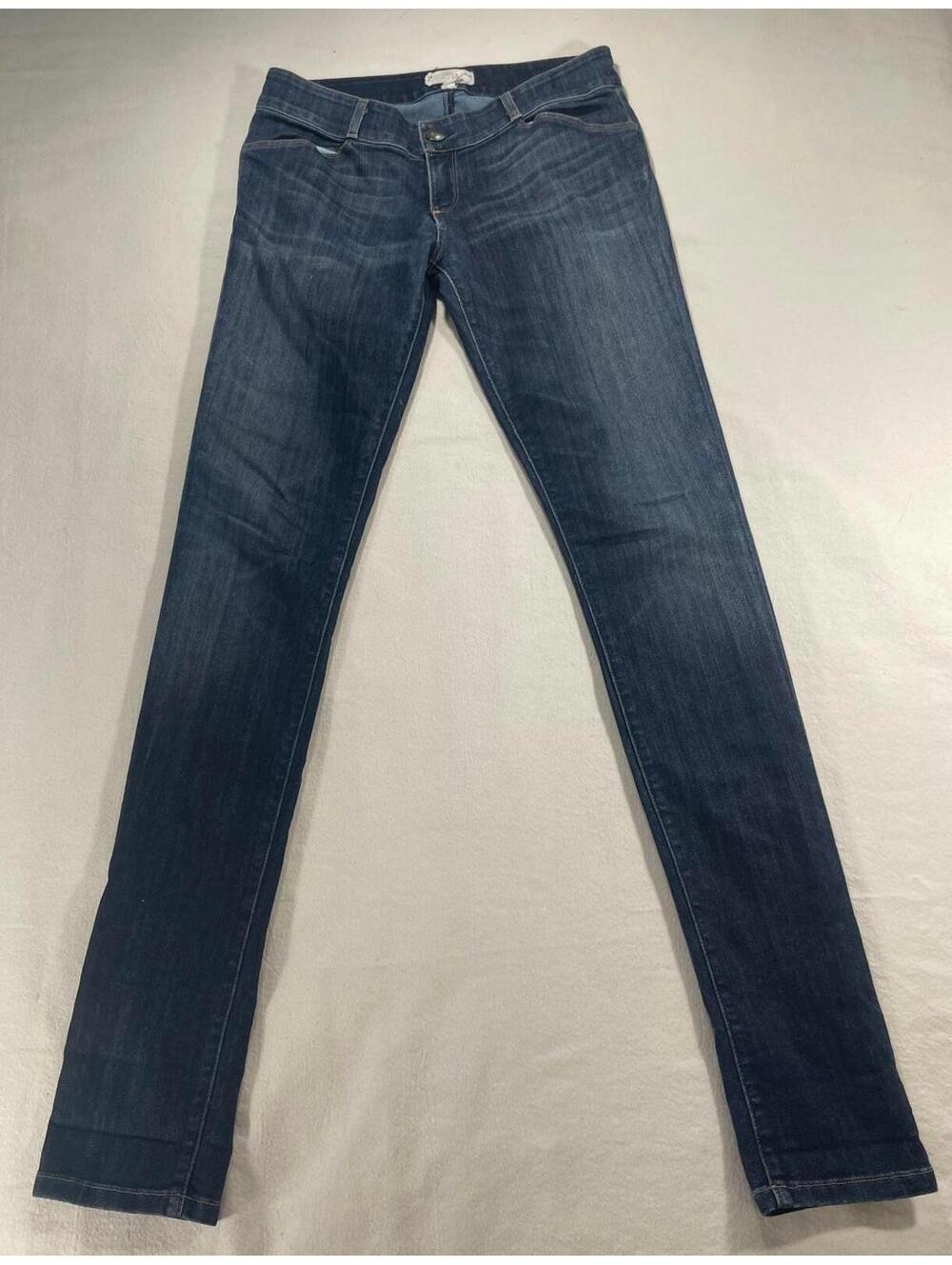 Current/Elliot Size 27 dark wash skinny jeans low rise extra long